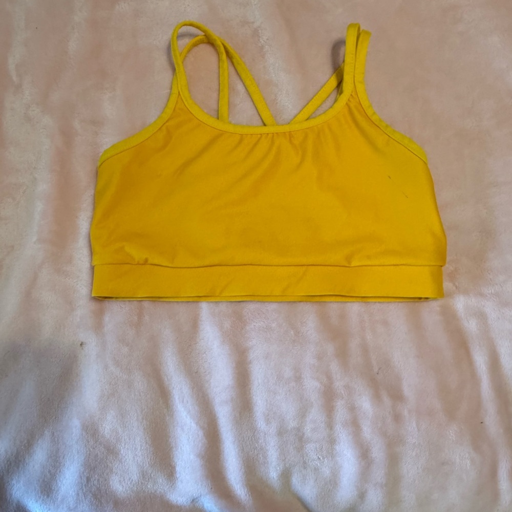 Yellow Varsity Spirit Sports Bra